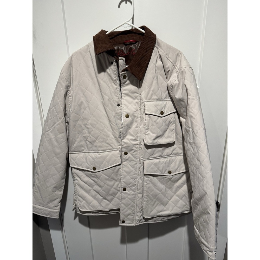 NWT Robert Graham Field Shooting, Jacket, Quilted, White, Size XL. $398 MSRP